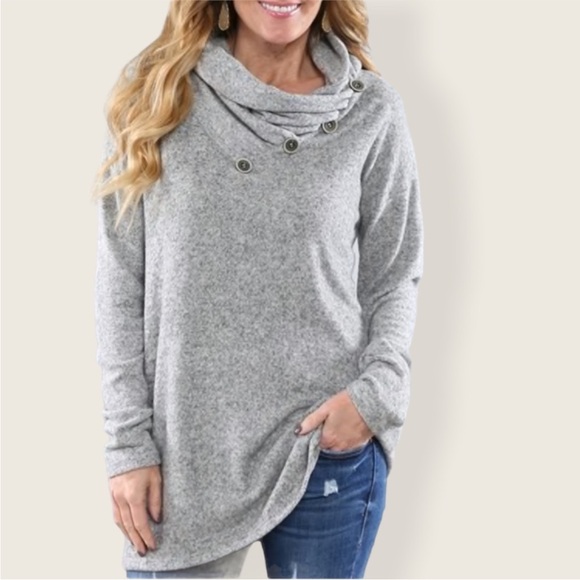 🆕 Magnolia Cowl Neck Sweater, L - Picture 1 of 10